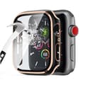 Miniatyrbild 3 av 6: Heltäckande Skal till Apple Watch4/5/6/SE Härdat glas 44mm Svart/Guld