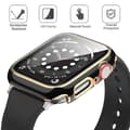 Miniatyrbild 6 av 6: Heltäckande Skal till Apple Watch4/5/6/SE Härdat glas 44mm Svart/Guld