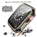 Miniatyrbild 2 av 6: Heltäckande Skal till Apple Watch4/5/6/SE Härdat glas 44mm Svart/Guld