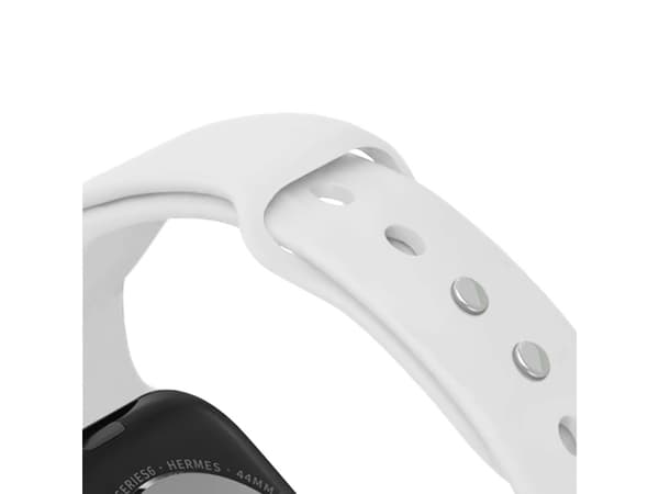 Crong CRG-40LQB-WHI, Klockarmband, Apple, Apple Watch 38/40/41mm, Silikon, Metallisk