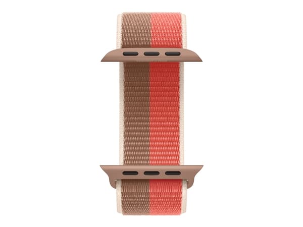 Apple - Slinga för smart klocka - 145 - 220 mm - pink pomelo, tan - för Watch Hermès Series 7, Hermès Series 9, Series 10, Series 8, Series 9, Ultra,