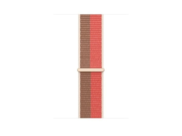 Apple - Slinga för smart klocka - 145 - 220 mm - pink pomelo, tan - för Watch Hermès Series 7, Hermès Series 9, Series 10, Series 8, Series 9, Ultra,