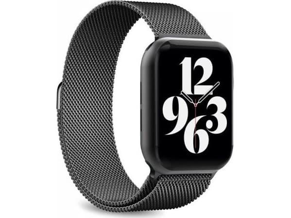 Puro Milanese magnetbånd - rustfritt stålbånd for Apple Watch 38/40/41 mm (svart)