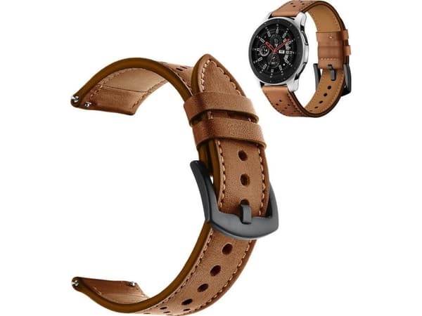 Strado Nahkahihna Amazfit BIP/GTS/GTR 42mm (ruskea) universaali