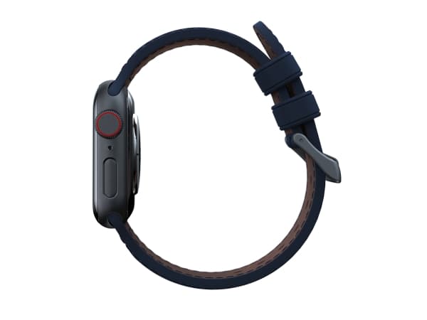 Njord byELEMENTS Vatn, Strop / Belte, Smartklokke, Blå, Brun, Apple, Apple Watch 1-7, SE 40-41 mm, Lakseskinn, Silikon, Vegansk skinn