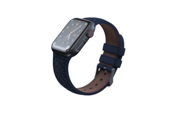 Njord byELEMENTS Vatn, Strop / Belte, Smartklokke, Blå, Brun, Apple, Apple Watch 1-7, SE 40-41 mm, Lakseskinn, Silikon, Vegansk skinn