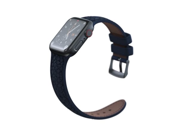 Njord byELEMENTS Vatn, Strop / Belte, Smartklokke, Blå, Brun, Apple, Apple Watch 1-7, SE 40-41 mm, Lakseskinn, Silikon, Vegansk skinn