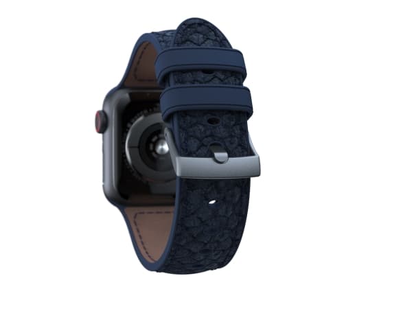 Njord byELEMENTS Vatn, Strop / Belte, Smartklokke, Blå, Brun, Apple, Apple Watch 1-7, SE 40-41 mm, Lakseskinn, Silikon, Vegansk skinn