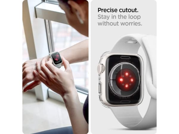 Spigen Liquid Crystal, Ask, Smartwatch, Transparent, Apple, Apple Watch Series 7 (45mm) / SE / 6 / 5 / 4 (44mm), Termoplastisk polyuretan (TPU)