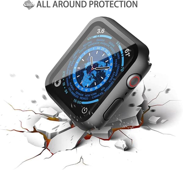 Apple watch series 7/8/9 - 41mm:  2 i 1 design Fodral med skärmskydd