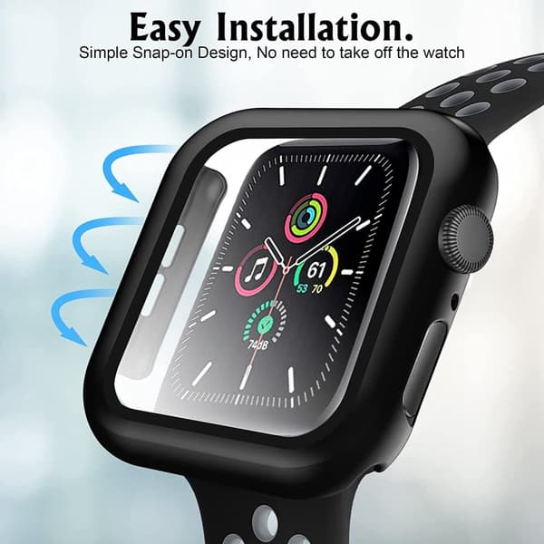 Apple watch series 7/8/9 - 41mm: 2 i 1 design Fodral med skärmskydd