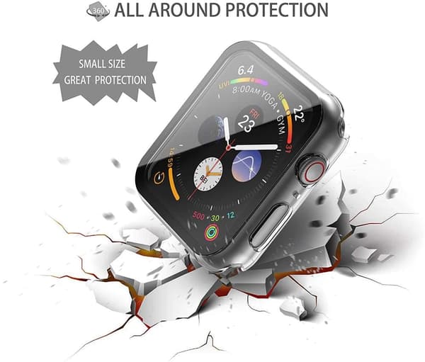 Apple Watch 40mm series 6/5/4 / SE1/SE2-kuori näytönsuojalla