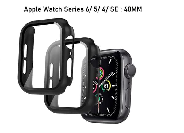 Apple Watch 40mm series 6/5/4 / SE1/SE2-kuori näytönsuojalla