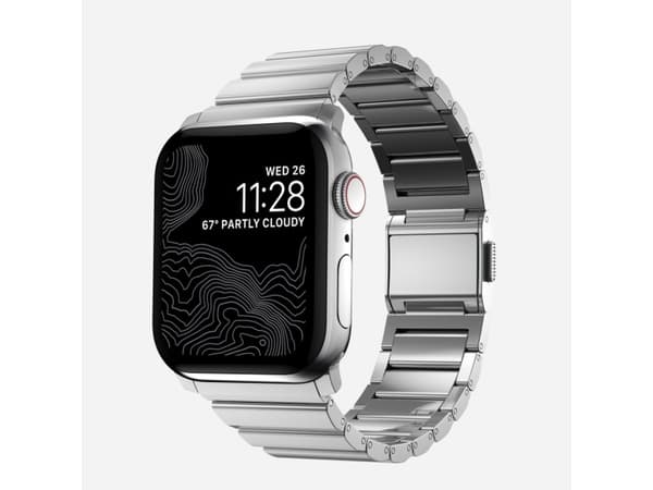Nomad NM1A4HSXS0, Band, Sportsklokke, Sølv, Apple, Apple Watch Series 7, 6, SE, and all previous versions of Apple Watch, Rustfritt stål