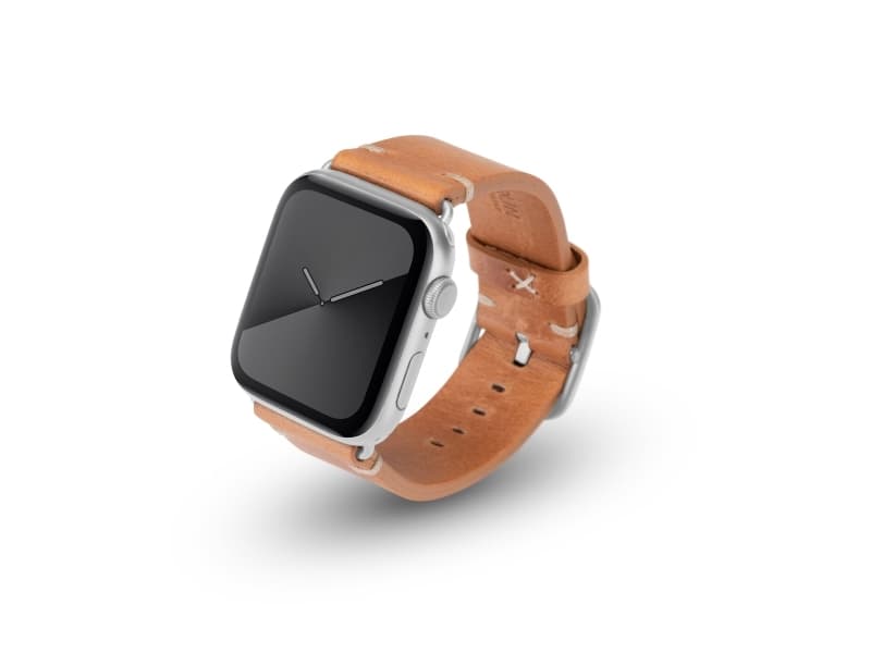 JT Berlin Alex Vintage läderarmband 44 mm, 45 mm Cognac, rostfritt stål