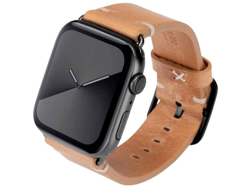 JT Berlin Alex Vintage läderarmband 44 mm, 45 mm Cognac, svart