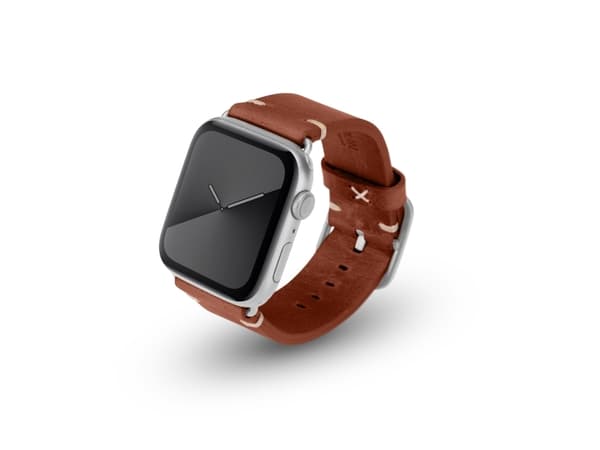 JT Berlin Alex Vintage Læderarmbånd 42 mm, 44 mm, 45 mm, 46 mm Brun, Rustfrit stål Watch Series 1, Watch Series 2, Watch Series 3, Watch Series 4, Wa