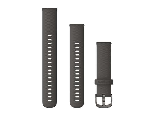 Garmin Quick Release Band - Klokkestropp for smart armbåndsur - 110 - 175 mm - grafitt, skifermaskinutstyr - for Forerunner 255S, 255S Music, 265S; L