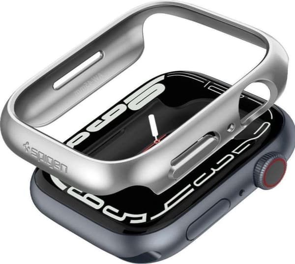 Spigen ACS04178, Etui, Smartklokke, Grafitt, Apple, Watch Series 7 (45mm), Polykarbonat (PC)