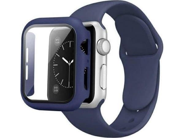 Beline Beline pasek Apple Watch Silicone 42/44/45mm blue colour + case