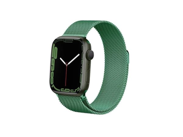 Crong CRG-44MST-GRN, Klockarmband, Apple, Apple Watch Series 1/2/3/4/5/6/7/SE, Rostfritt stål