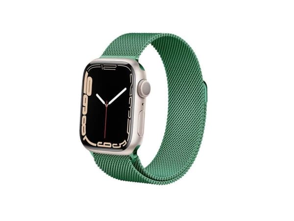 Crong CRG-44MST-GRN, Klockarmband, Apple, Apple Watch Series 1/2/3/4/5/6/7/SE, Rostfritt stål