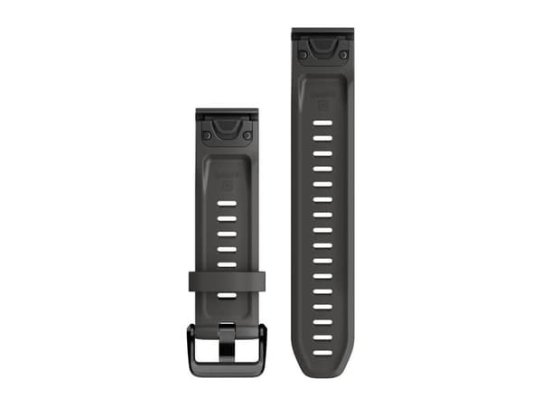 Garmin QuickFit 20 - Band för sportklocka - silikon - grafit - för Descent Mk2S; fenix 5S, 5S PLUS; fenix 5S; fenix 6S; Instinct 2S, 2S Solar