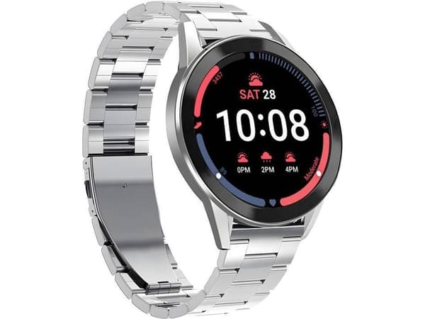 PURO GW4METALSIL, Klokkereim, Samsung, Galaxy Watch 4, Galaxy Watch 4 Classic, Galaxy Watch 5, Galaxy Watch 5 Pro, Rustfritt stål, 210 mm, 75 mm