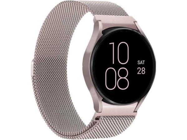 PURO Milanese magneettiranneke - ruostumattomasta teräksestä valmistettu hihna Samsung Galaxy Watch 4 / Watch 4 Classic -laitteelle (ruusukulta)