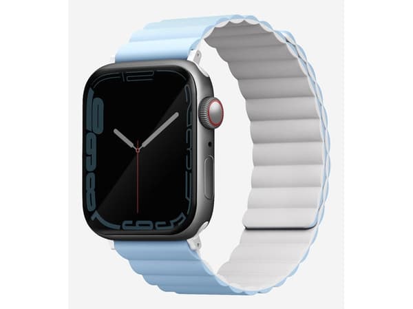Uniq Revix, Rem, Smartwatch, Blå, Vit, Apple, Apple Watch 42/41/40mm, Silikon, Rostfritt stål