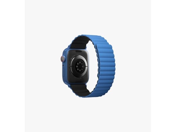 Uniq Revix, Rannekello, SmartWatch, Musta, Sininen, Apple, Apple Watch 42/41/40mm, Silikoni, Ruostumaton teräs