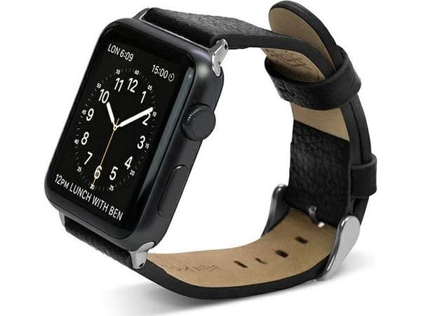 X-doria X-Doria Lux Apple Watch-rem 38mm svart/svart 23821