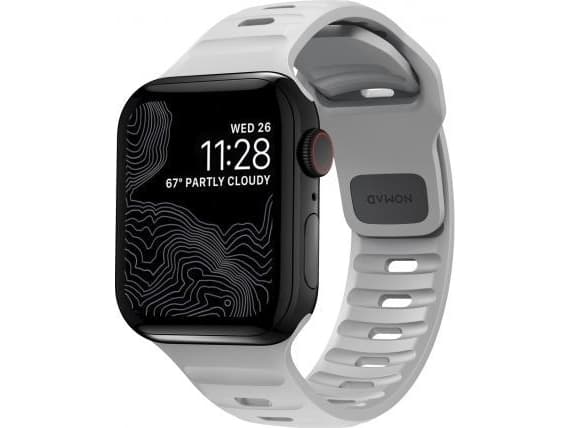 Nomad NOMAD Sport Strap V2 Vattentät 45mm/44mm/42mm Lunar Gray