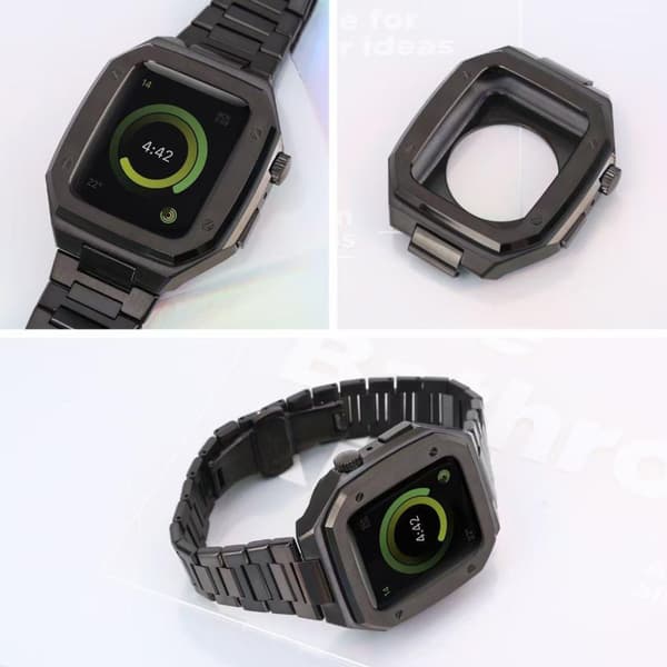 Noorzai S - Apple Watch 7 Luksus veskerem flere farger justerbar Black