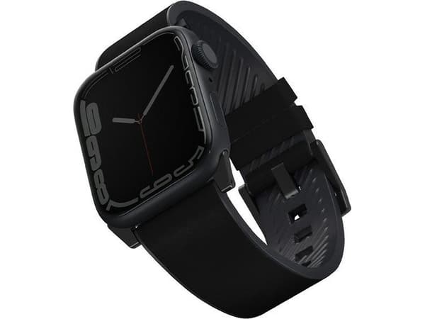 UNIQ Straden Strap Apple Watch Series 1-8/SE/SE2/Ultra 42/44/45/49 Leather Hybrid Strap black