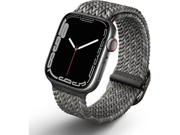 UNIQ Aspen Strap Apple Watch 44/42/45 mm Series 1/2/3/4/5/6/7/8/SE/SE2 Braided DE pebble gray