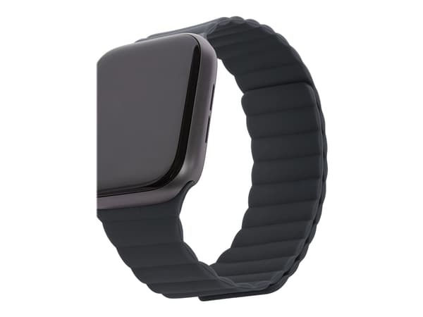 Decoded Silicone Magnetic Traction Strap Lite - Klokkestropp for smart armbåndsur - koksgrå - for Apple Watch Hermès Series 7, Hermès Series 9, Nike