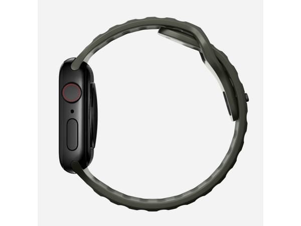 Nomad Sport Band, Klockarmband, Apple, Watch, Gjuten aluminium, Gummi, Grön, 135 mm