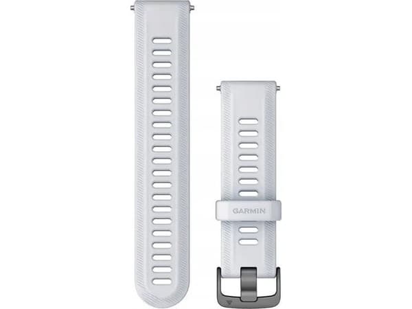 Garmin gummihåndleddsstropp - Forerunner 955-serien (steinhvit/skiferspenne) (010-11251-3T)