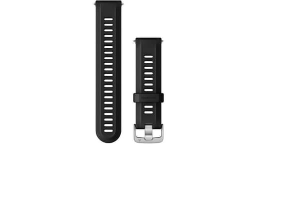 Garmin gummihåndleddsstropp - Forerunner 955-serien (svart / sølvspenne) (010-11251-3U)