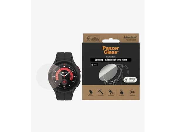 PanzerGlass 3676, Näytönsuoja, Älykello, Läpinäkyvä, Samsung, Galaxy Watch 5 Pro, Kirkas näytönsuoja