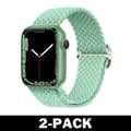 Miniatyrbillede 6 af 7: Flettet armbånd til Apple Watch 38/40/41 mm Mint Green M
