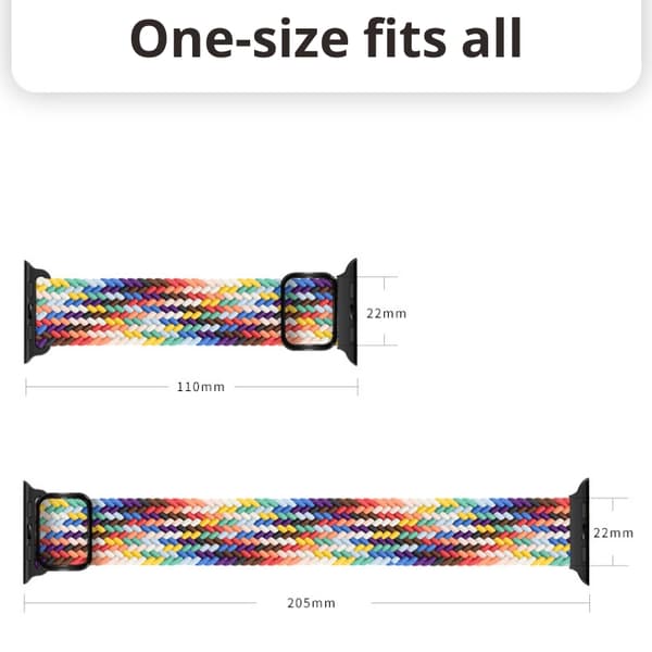 Braided Bracelet for Apple Watch 42/44/45 mm Red M