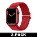 Miniatyrbillede 6 af 7: Flettet armbånd til Apple Watch 42/44/45 mm Rød M