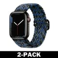 Miniatyrbillede 6 af 7: Flettet armbånd til Apple Watch 42/44/45 mm Blågrøn Mix M