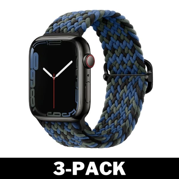 Flettet armbånd til Apple Watch 42/44/45 mm Blågrøn Mix M