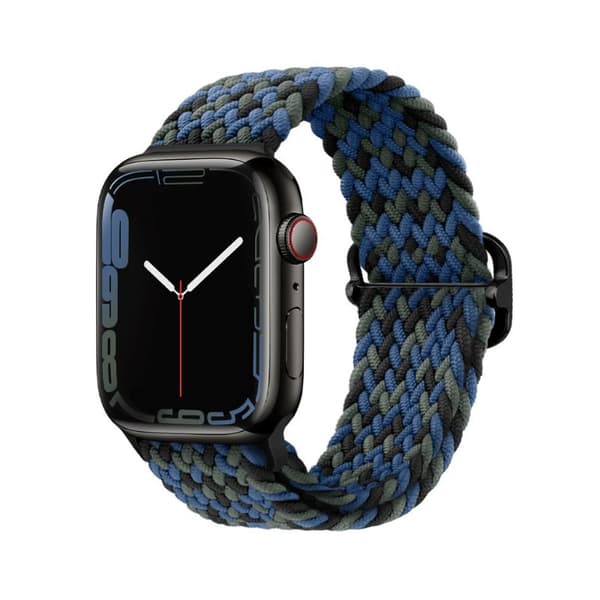 Flätat Armband för Apple Watch 42/44/45 mm Blågrön Mix L 1-Pack