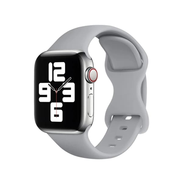Silikoninen rannekoru Apple Watchille 42/44/45 mm harmaa S