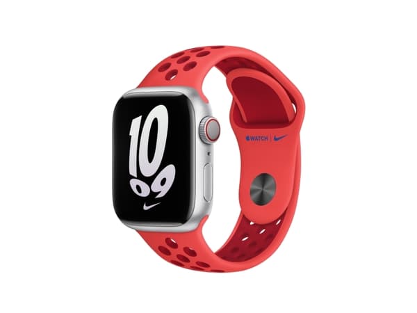 Apple Nike - Band för smart klocka - 41 mm - Vanlig storlek - bright crimson/gym red