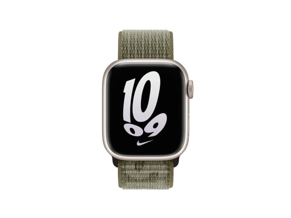 Apple Nike - KlocKräm för smart klocka - 41 mm - 130 - 190 mm - sequoia, ren platinum
